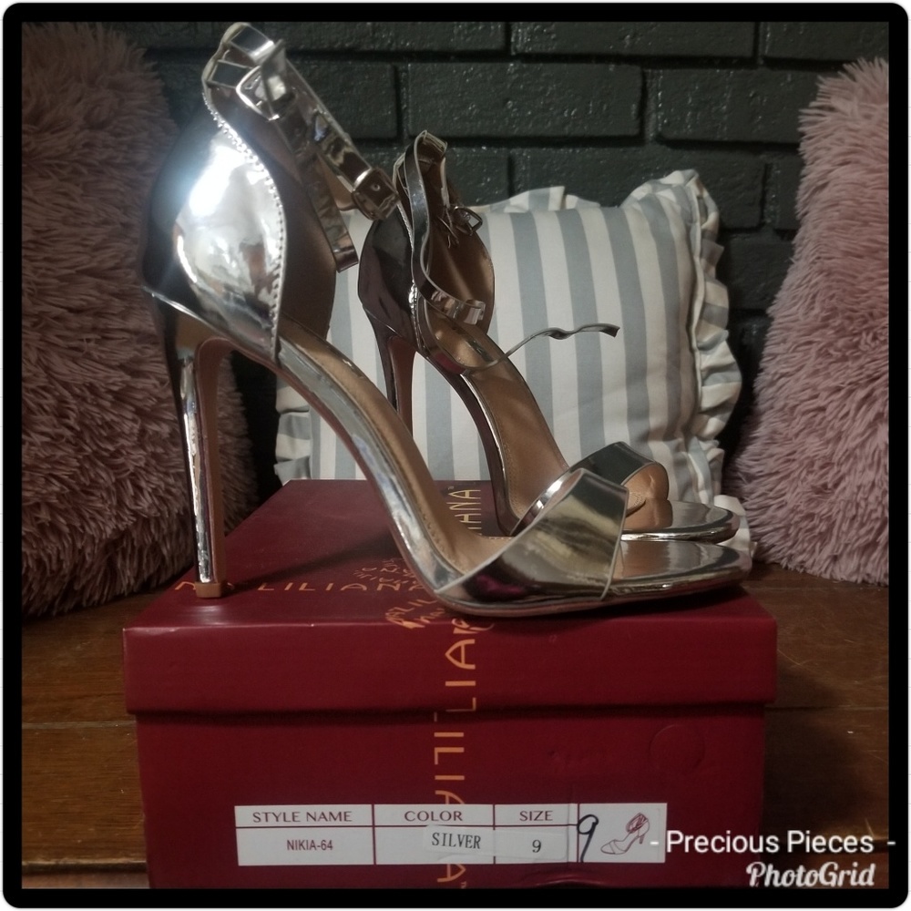 Liliana silver heels